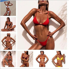 بيكيني مثير للبيع السريع، بيكيني متفجر، ملابس سباحة نسائية جديدة منقسمة بلون نقي من التجارة الخارجية الأوروبية والأمريكية
