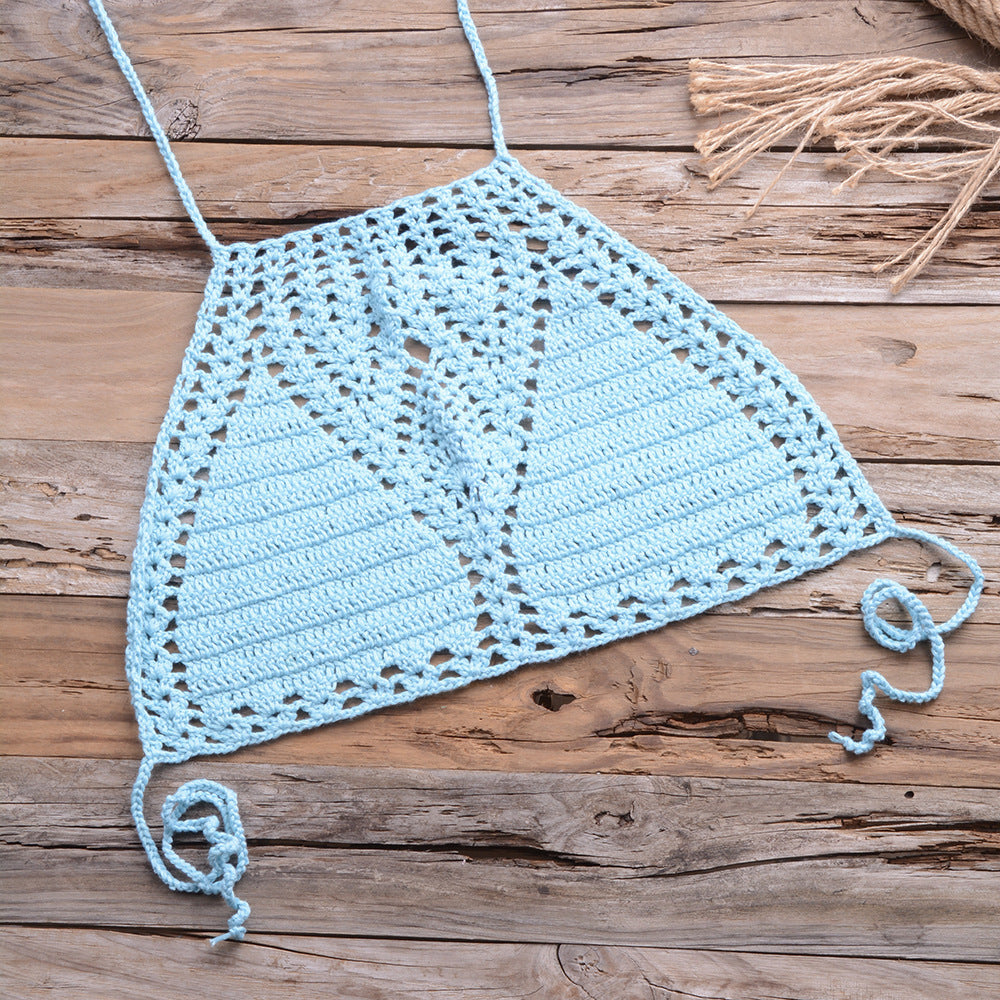 Openwork braided strap bikini