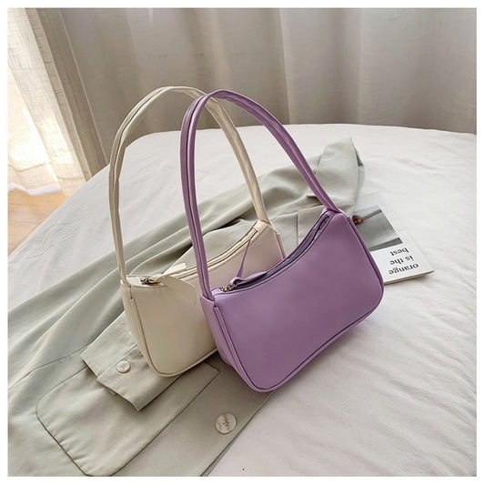 حقيبة تحت الإبط باللون الأحمر بسيطة ومتعددة الاستخدامات