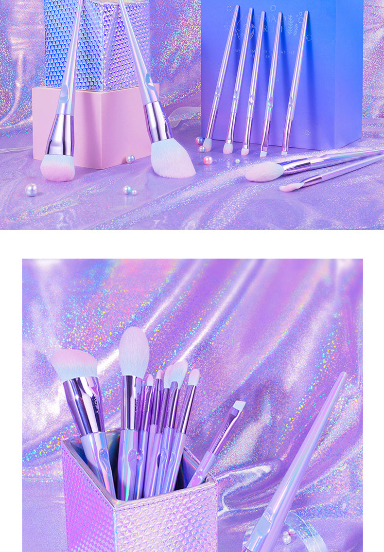 Fashion Hot Sale Mermaid Makeup Brush Set Soft