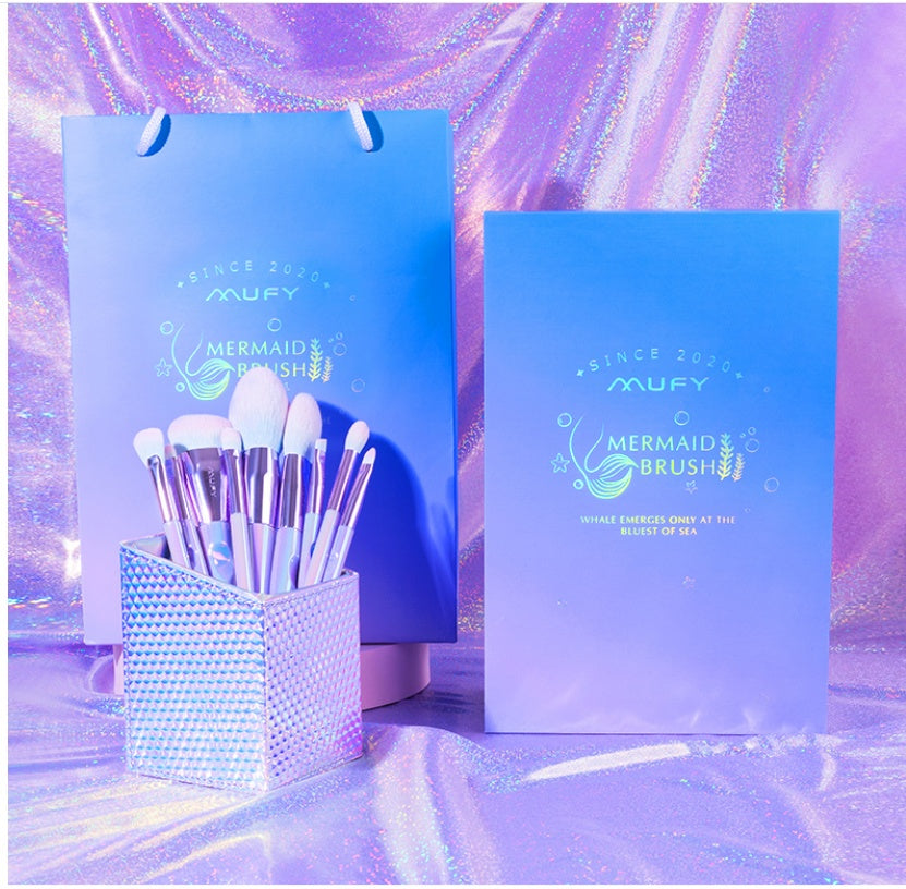 Fashion Hot Sale Mermaid Makeup Brush Set Soft