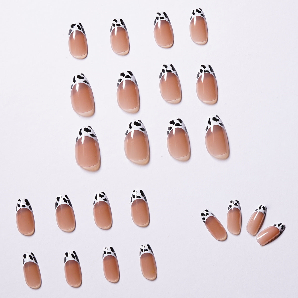 Anti-French small breast pattern purple and gray wearable manicure finished fake nails manicure patch nail patch waterproof and removable