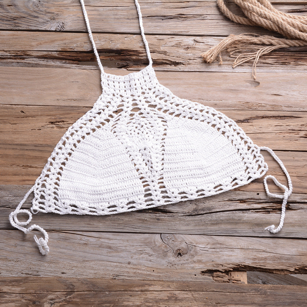 Openwork braided strap bikini