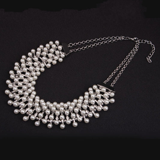 Temperament Pearl Short Collarbone Necklace Exaggerated Women Matching Accessories Wholesale