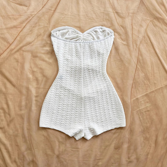 Knitted Texture Metallic Texture Slim Jumpsuit