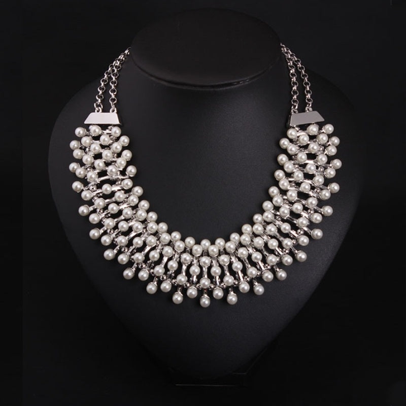 Temperament Pearl Short Collarbone Necklace Exaggerated Women Matching Accessories Wholesale