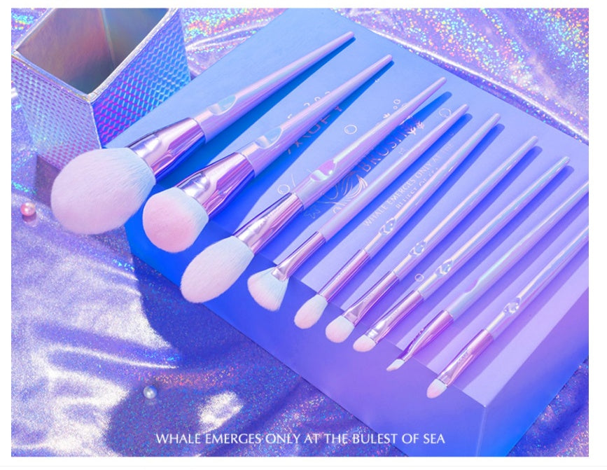 Fashion Hot Sale Mermaid Makeup Brush Set Soft