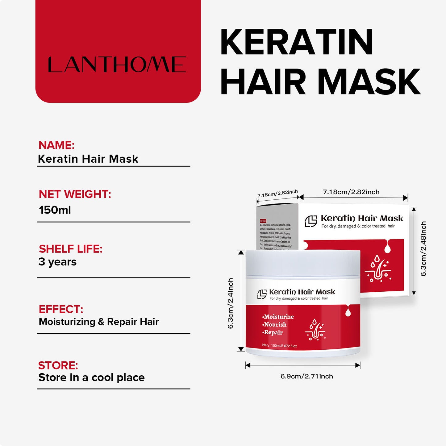 Keratin Hair Mask 150ml