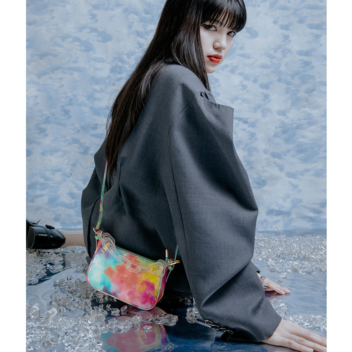 Sweetheart Girl Color Small French Single Shoulder Messenger Bag
