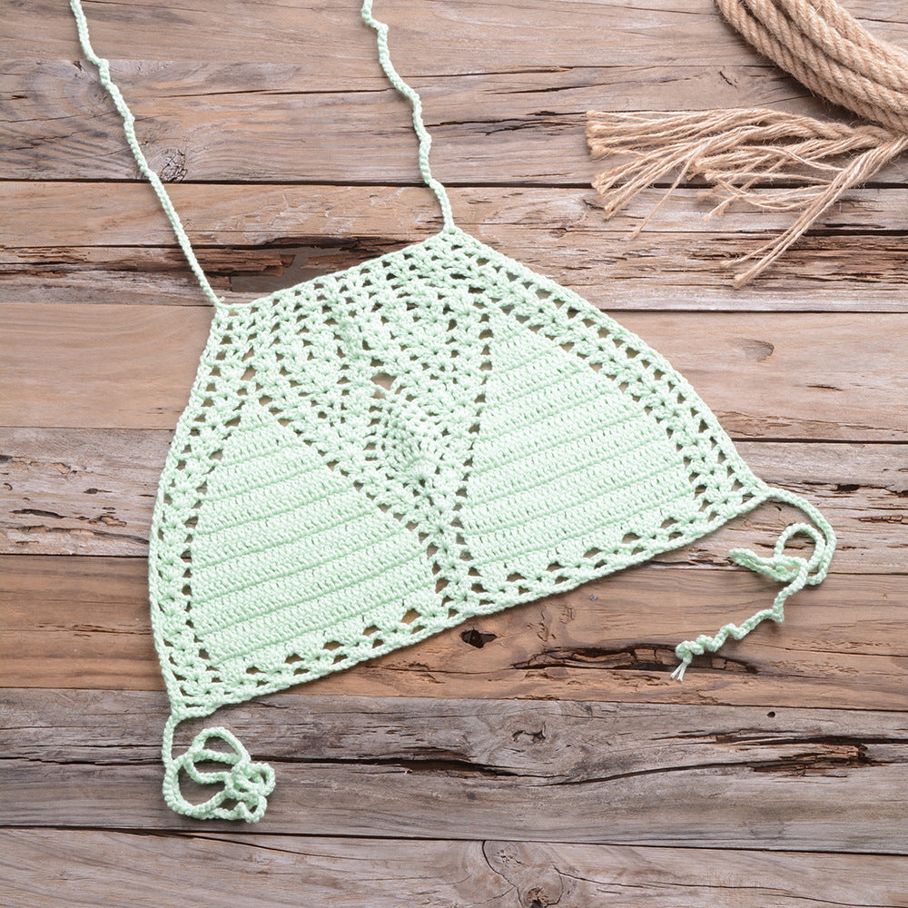 Openwork braided strap bikini