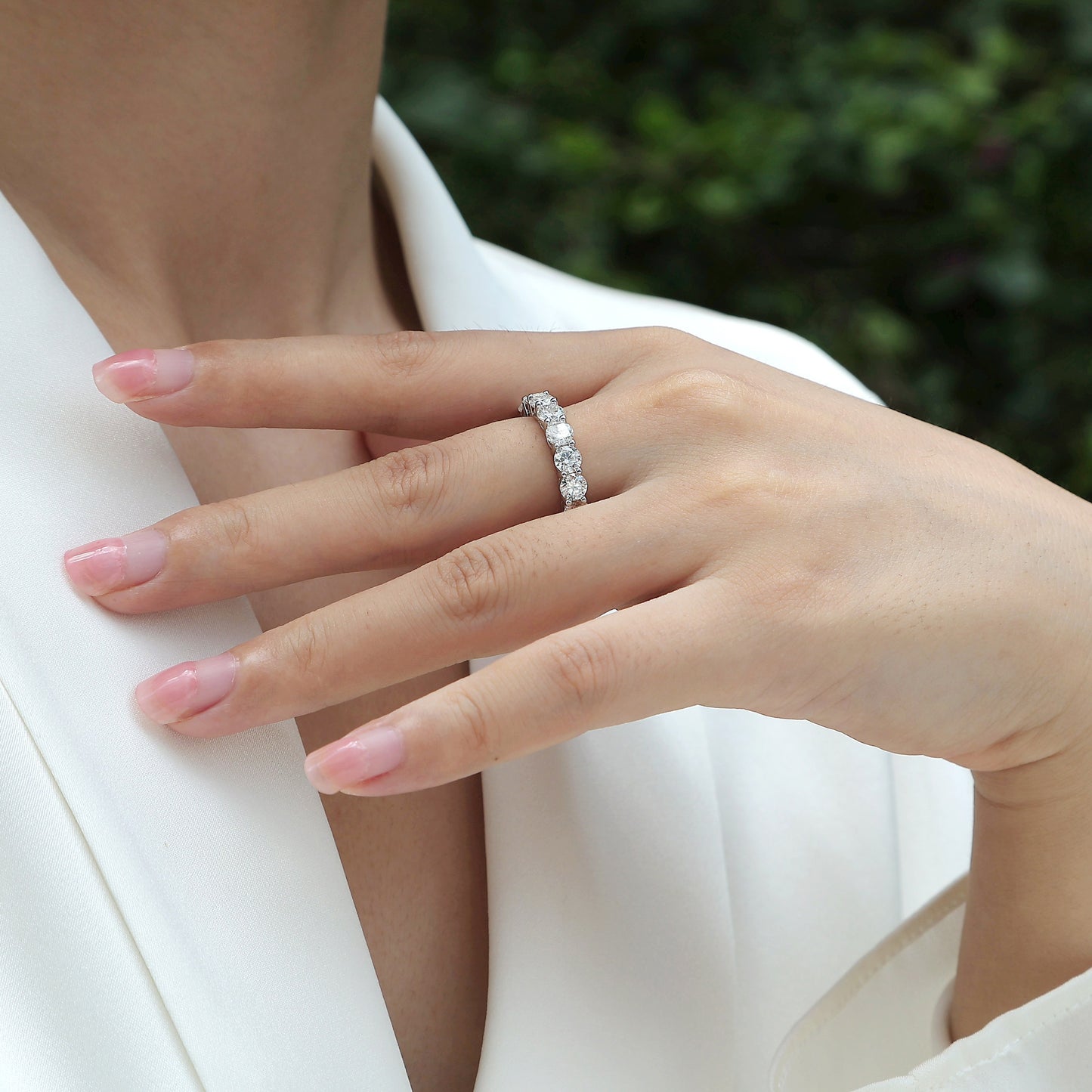 Starlight - A Fashionable And Luxurious Jewelry Accessory Set With Moissanite S925 Sterling Silver And Platinum-plated Diamond