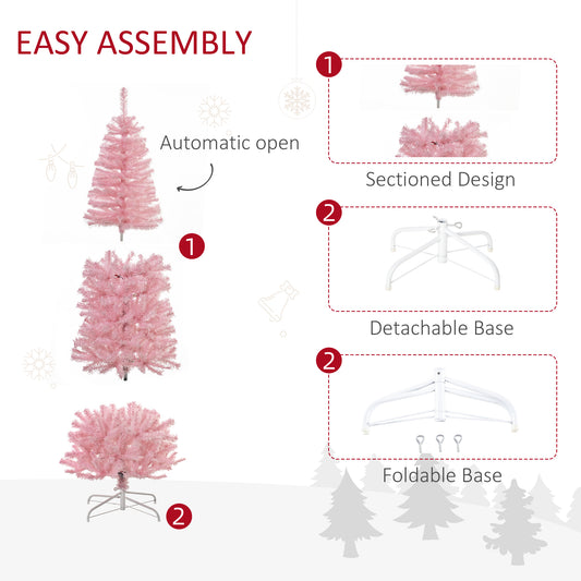 6' Artificial Christmas Tree Douglas Fir Pencil Christmas Tree with 618 Realistic Branch Tips