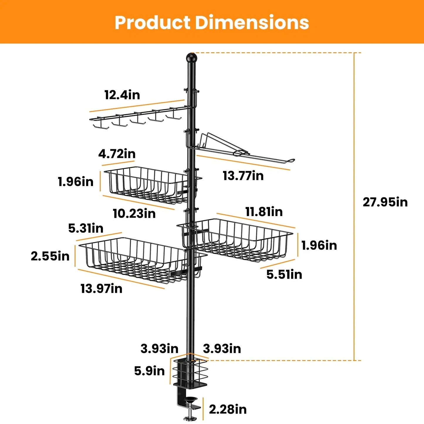 Griddle Caddy Standing Grill Utensil Caddy With Paper Towel Holder Hook Baskets BBQ Accessories Storage Rack Vertical Standing BBQ Organizer Grill Utensil Storage Fit For Blackstone Griddle