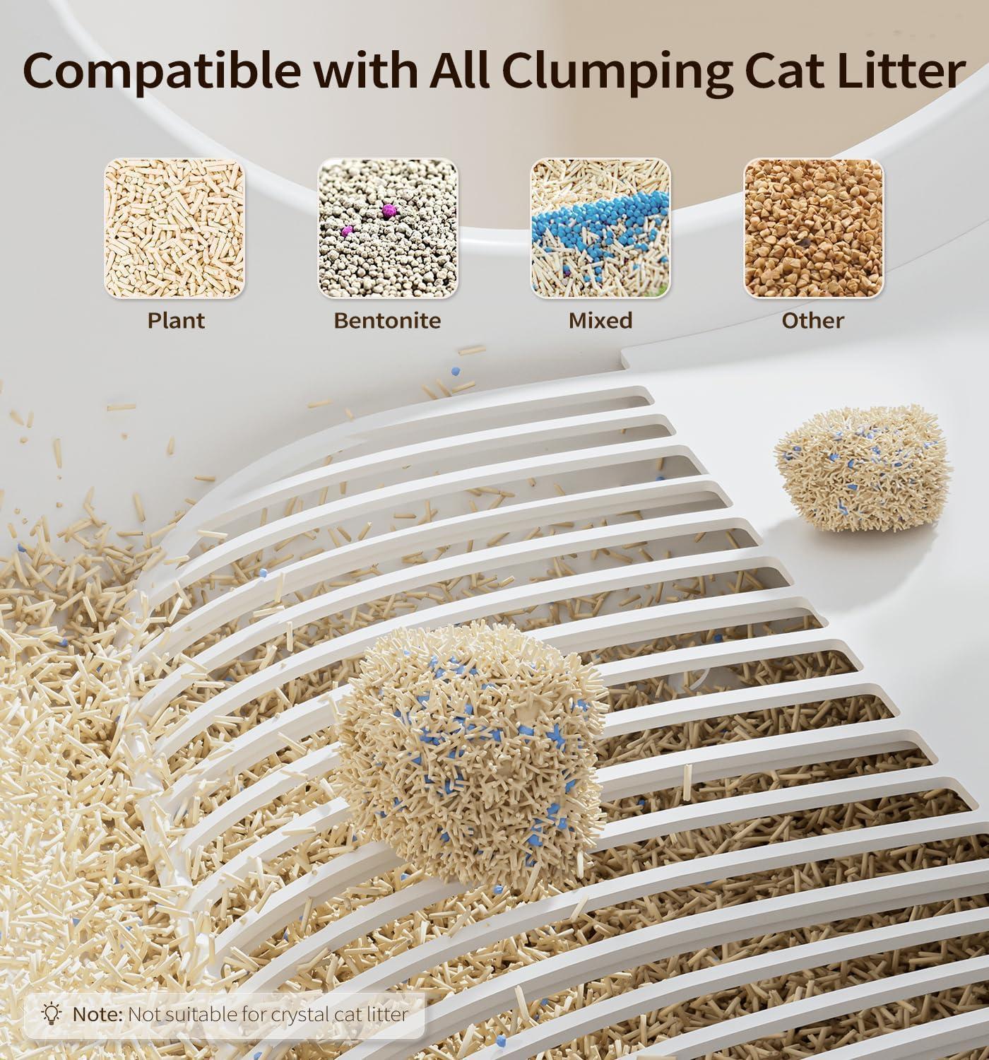 60L Automatic Cat Litter Box, Smart App Control, Deodorizing, Infrared Sensor, Suitable For Multiple Cats
