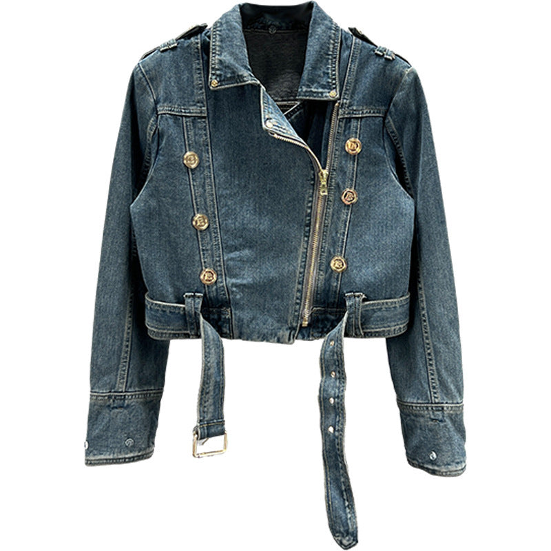 Short Denim Coat Women's Loose Slimming