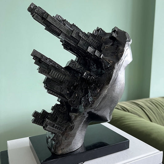 Modern Light Luxury Building Wind Incomplete Head Portrait Decoration Office Desk Surface Panel Soft Decoration