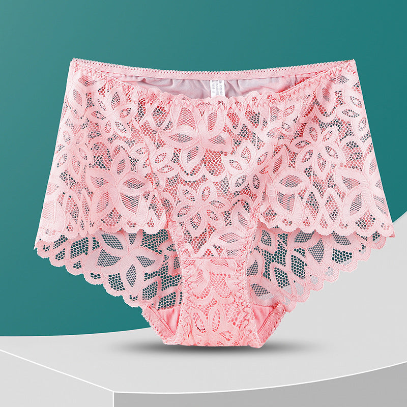 Fashion Women's High-waisted Panties Hollow Out