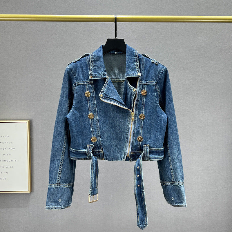 Short Denim Coat Women's Loose Slimming