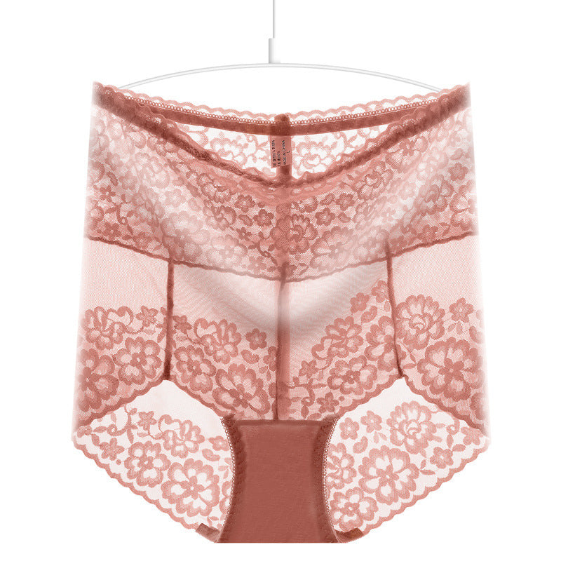 Women's Plus Size High Waist Lace Underwear