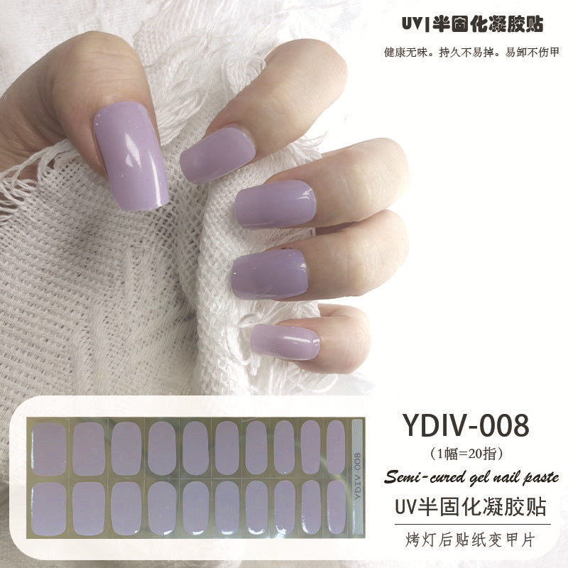 Edie spot semi-cured light therapy lamp half-baked gel nail art stickers nail polish 20 nail stickers factory wholesale