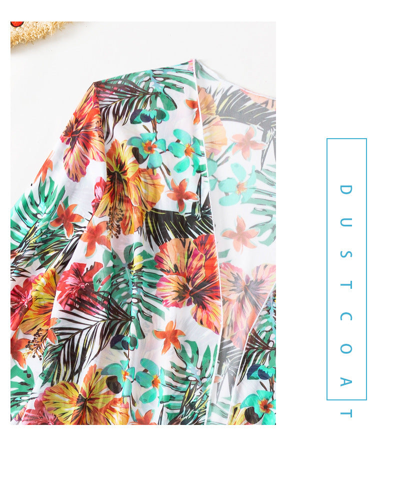 Xinyu swimsuit long-sleeved cover-up split three-piece set printed sexy swimsuit women's bikini new bikini