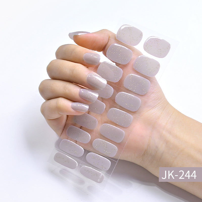 ملصقات أظافر جل نصف مخبوزة وشبه معالجة بالأشعة فوق البنفسجية من Pure Desire Ice Through Cat's Eye Aurora Wearing Nails منتجات نهائية للبيع بالجملة