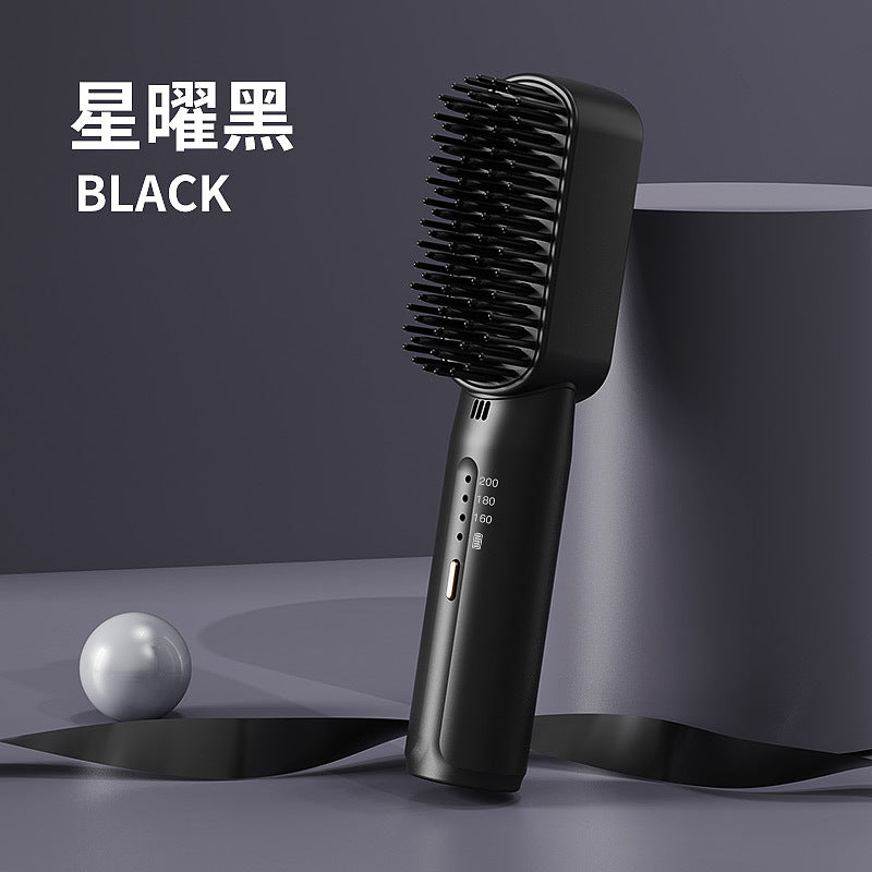 مكواة فرد الشعر بالأيونات السالبة لا تضر بالشعر العناية بالشعر مكواة فرد الشعر شعر مستقيم شعر مجعد مشط تجعيد كهربائي مزدوج الغرض من الخشب الرقائقي