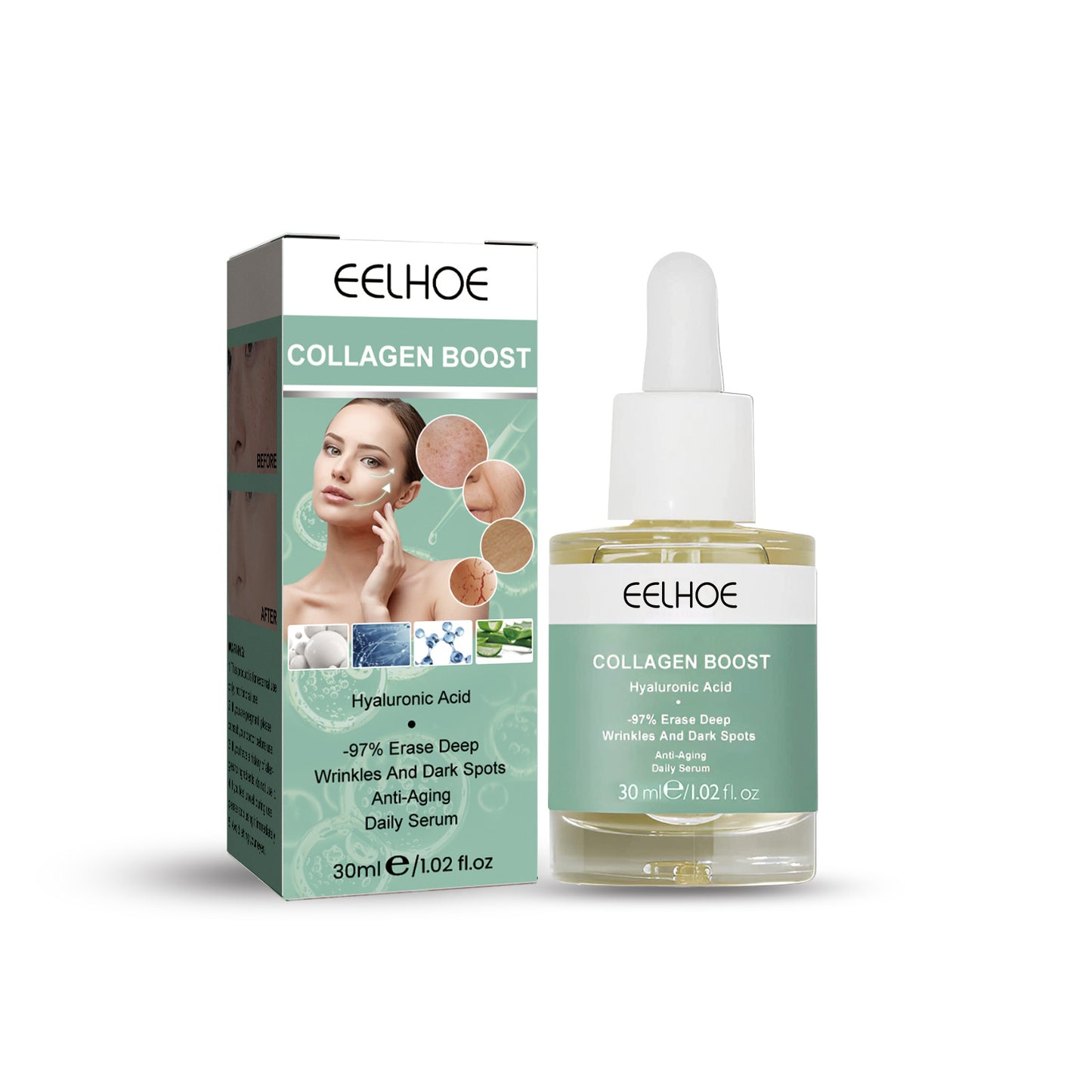 مستحضر EELHOE Collagen المضاد للشيخوخة يخفف من الخطوط الدقيقة ويرطب ويشد البشرة