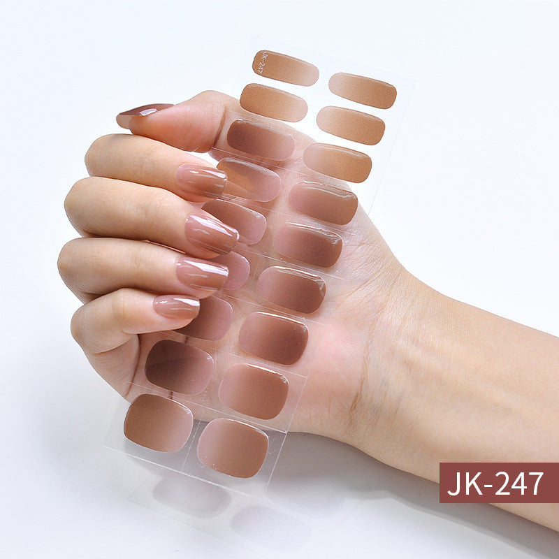 ملصقات أظافر جل نصف مخبوزة وشبه معالجة بالأشعة فوق البنفسجية من Pure Desire Ice Through Cat's Eye Aurora Wearing Nails منتجات نهائية للبيع بالجملة