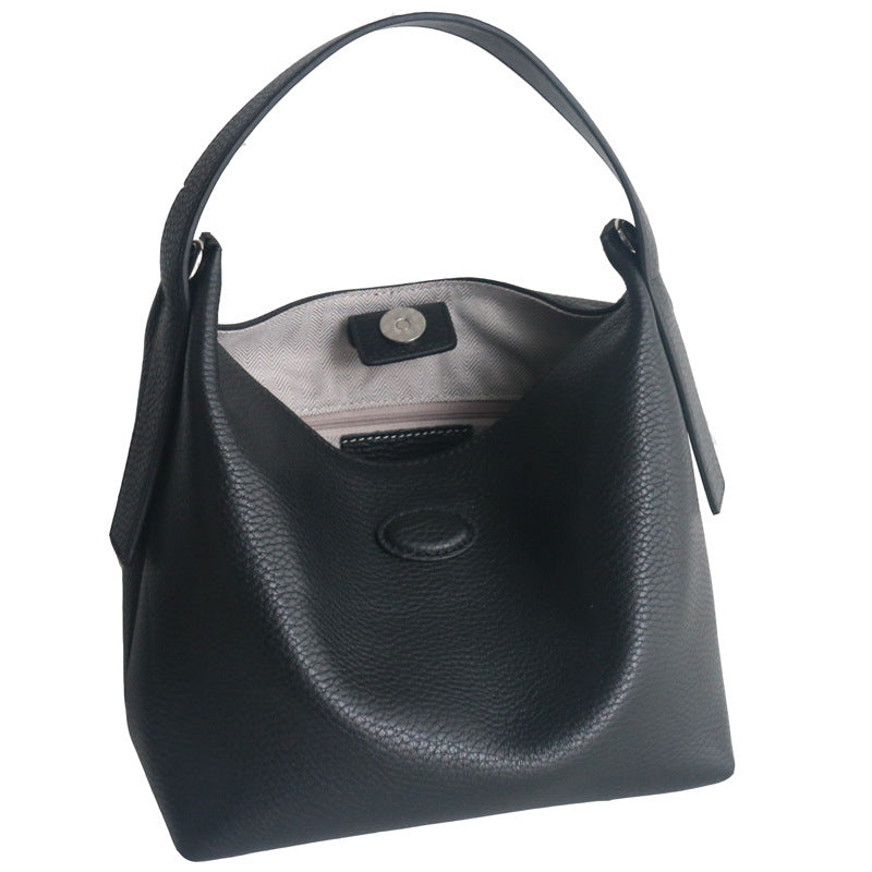 Ladies Casual Soft Leather Vegetable Basket Bag