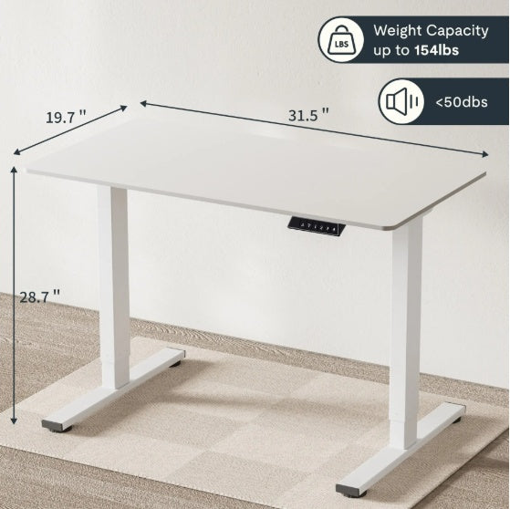 Electric Standing Desk Whole Piece Adjustable Height Desk Home Office Computer Workstation Sit Stand Up Desk