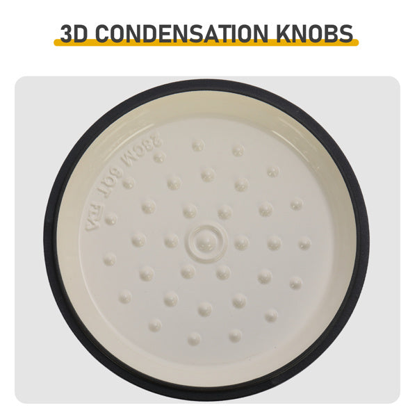 Cast Iron 6QT Cooking Pot - Gradient Blue - Includes Two Silicone Gloves - Enamel Pot