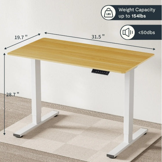 Electric Standing Desk Whole Piece Adjustable Height Desk Home Office Computer Workstation Sit Stand Up Desk