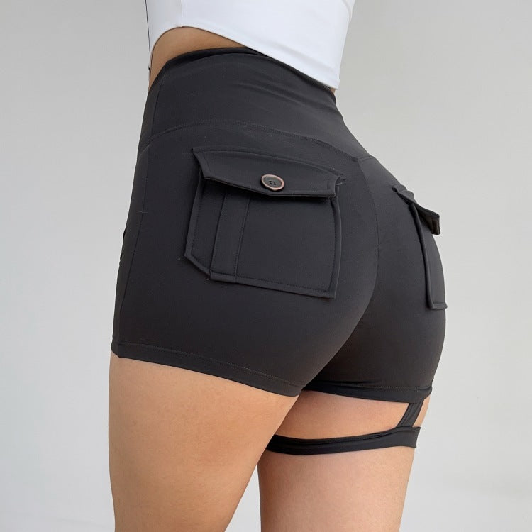 Sports Women's Pocket High-waisted Trousers