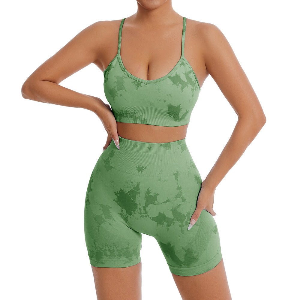 شورت يوغا بنقشة جلد النمر، ملابس داخلية رياضية مقاومة للصدمات، مرنة وسريعة الجفاف، ملابس يوغا للياقة البدنية