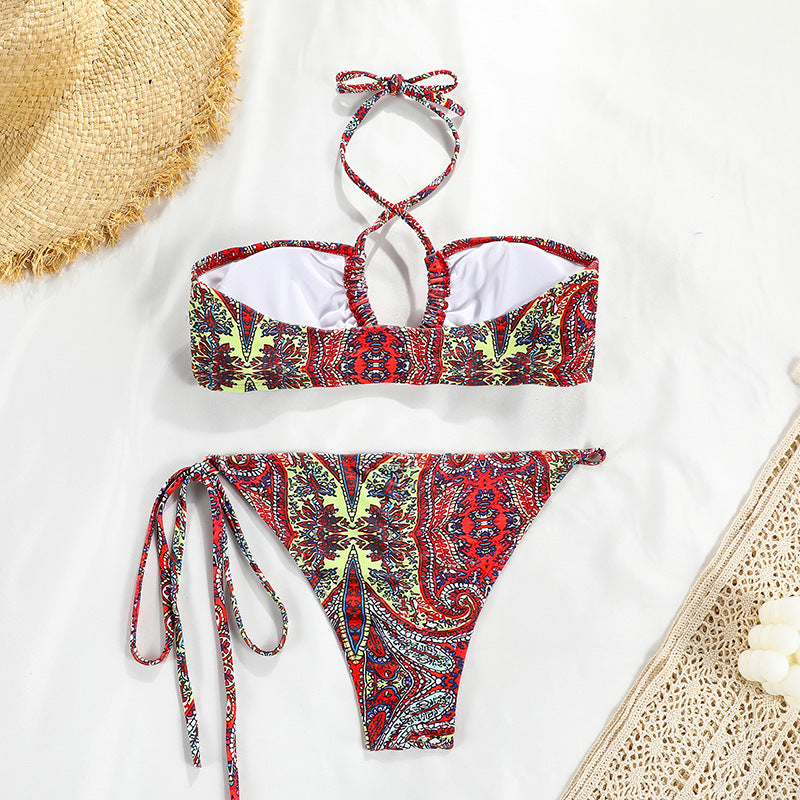 Fashion Women Tube Top Banded Bikini