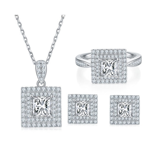 Luxury S925 Sterling Silver Jewelry Suit