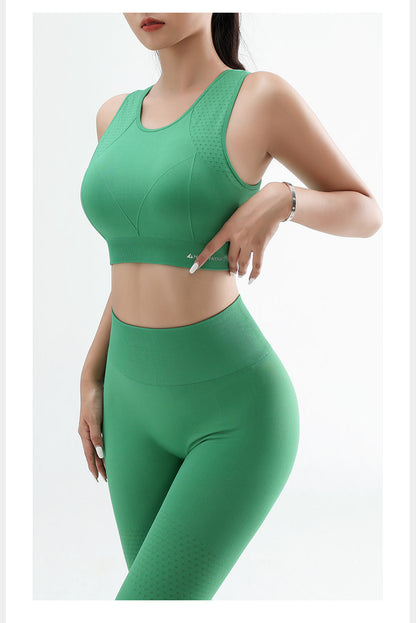 Seamless Knitted Bra Trousers Suit