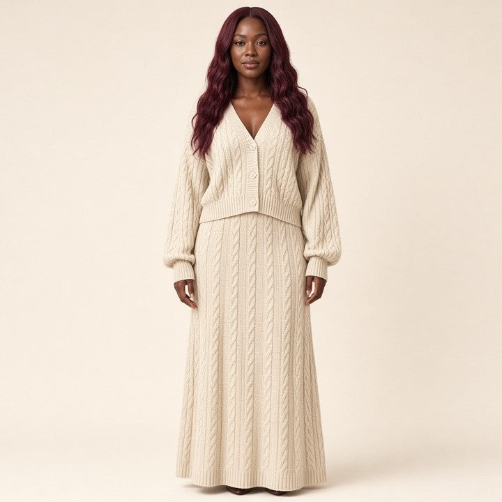 Knit Cardigan and Midi Skirt Set, photo 8 of 12