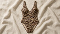 Leopard Print Cutout Drawstring One Piece Swimsuits For Women