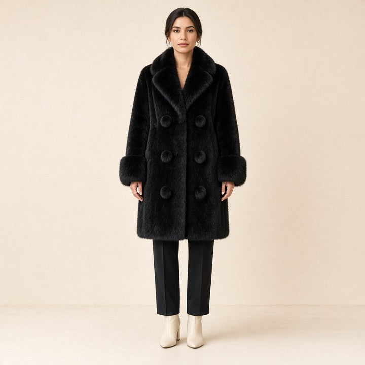 New Women's Long-Sleeved Fleece Coat
