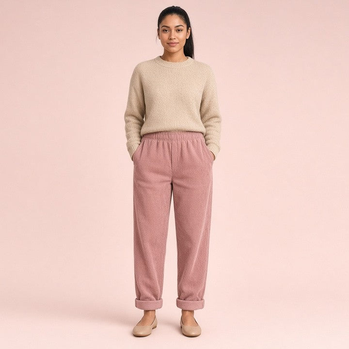 Women's Fleece-lined Thick Corduroy Pants, photo 11 of 15