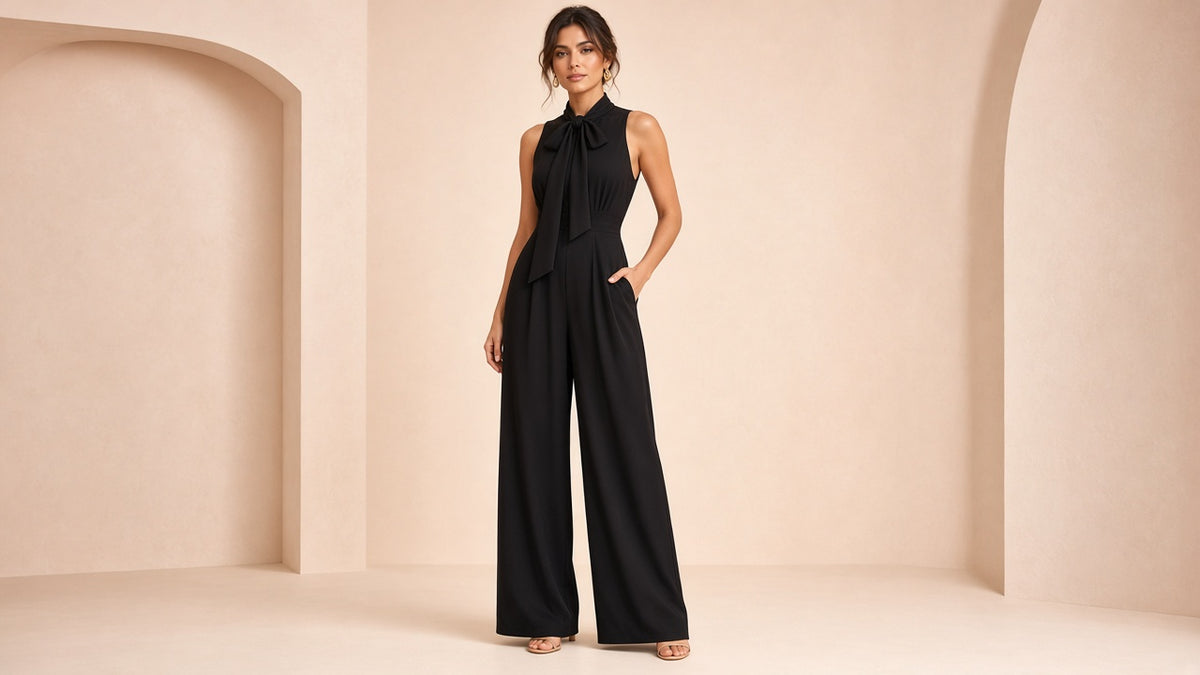 Intelligent-style Women's Polyester Jumpsuit