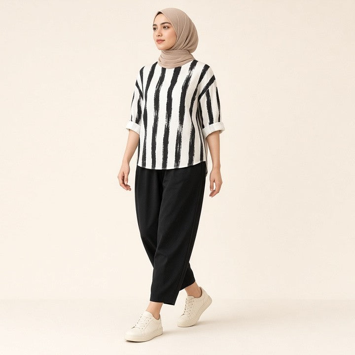 Half Sleeve Shirt Female Digital Women's Printed Wear Summer Suit