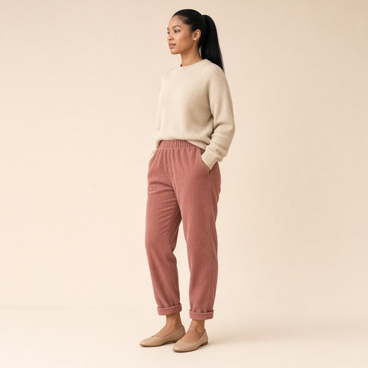 Women's Fleece-lined Thick Corduroy Pants, photo 12 of 15