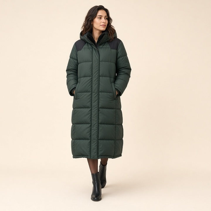 Women's Long Two-way Cotton-padded Clothes Fleece Trench Coat