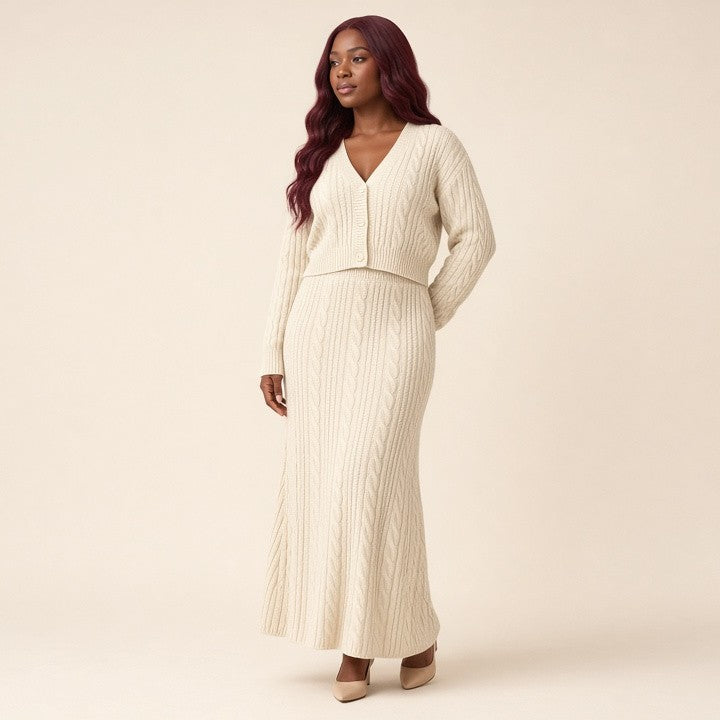 Knit Cardigan and Midi Skirt Set, photo 9 of 12