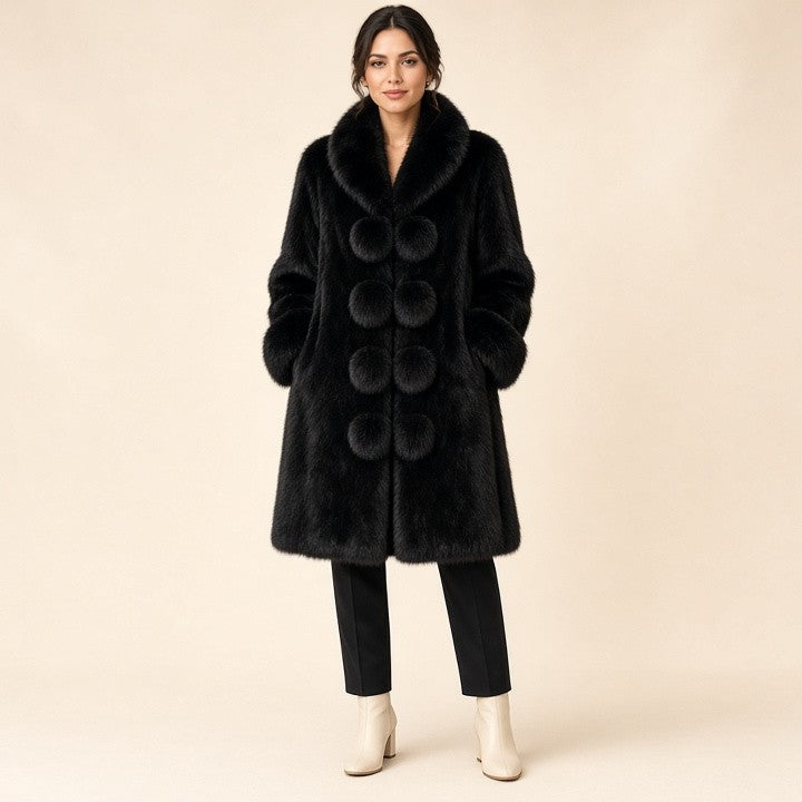 New Women's Long-Sleeved Fleece Coat