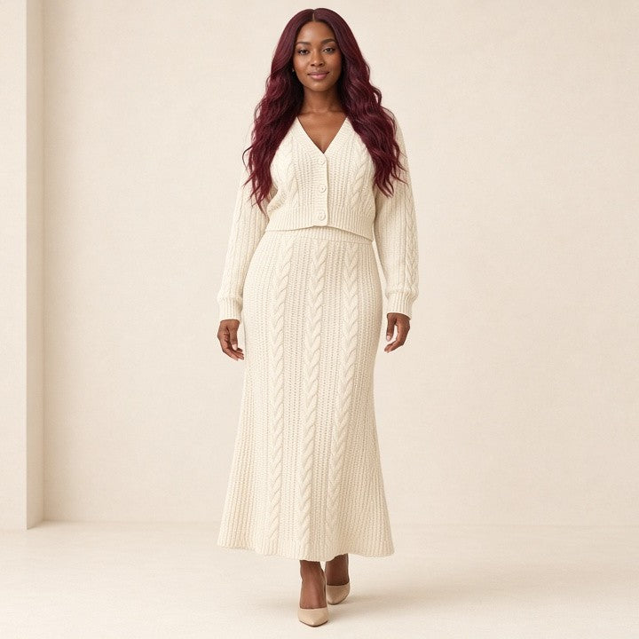 Knit Cardigan and Midi Skirt Set, photo 10 of 12