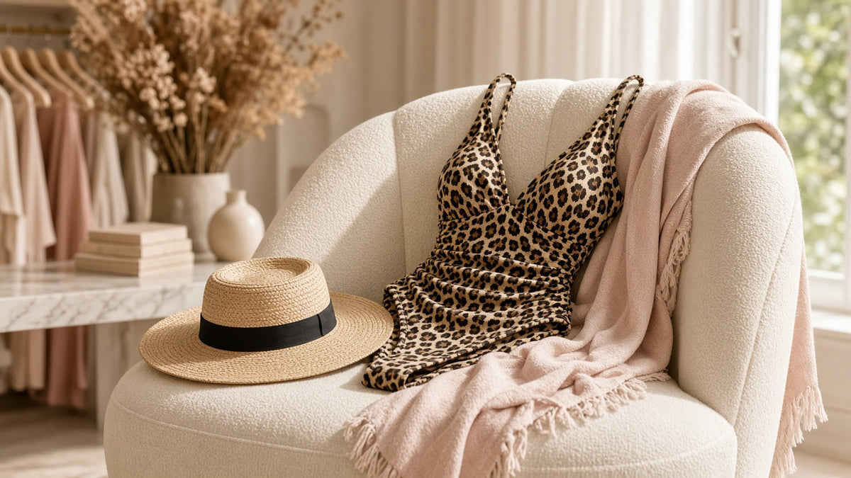 Leopard Print Cutout Drawstring One Piece Swimsuits For Women